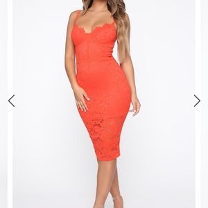 Orange Lace Fashionnova Dress